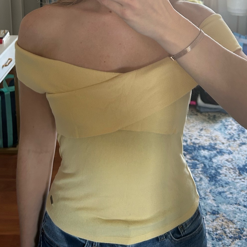 Yellow Off-Shoulder top